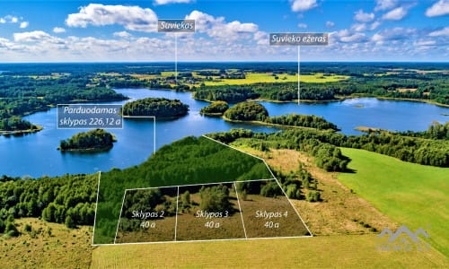 Erholungsgrundstück mit 159 Metern Uferlinie am Suviekas–See
