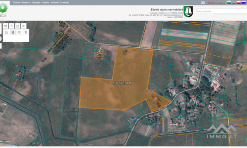 25 ha große Landfläche im Bezirk Šilutė für landwirtschaftliche Nutzung